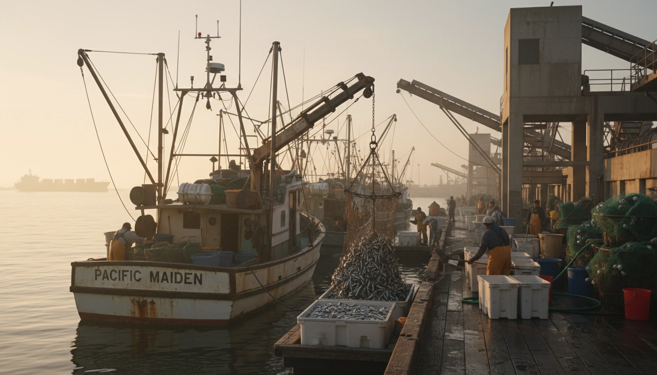 Dock unloading at San Pedro