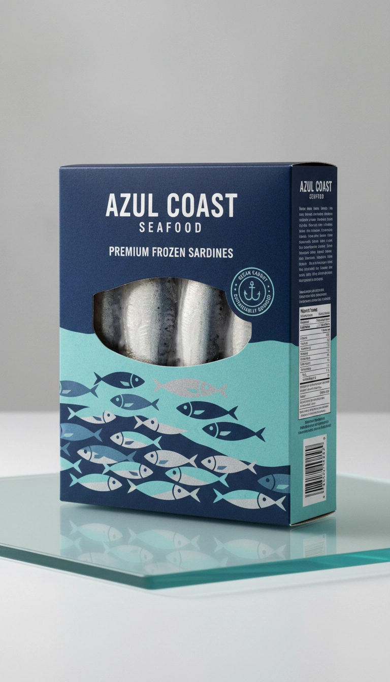 Frozen sardine packaging