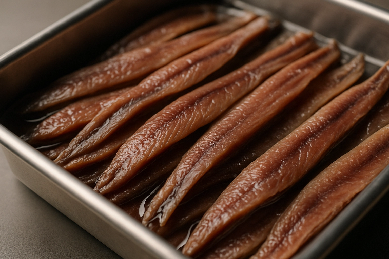 Cured Northern anchovies